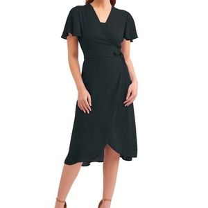 Black wrap dress